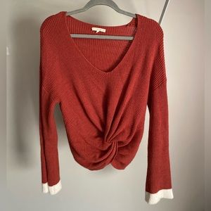 Burnt Orange Sweater Le Lis size large